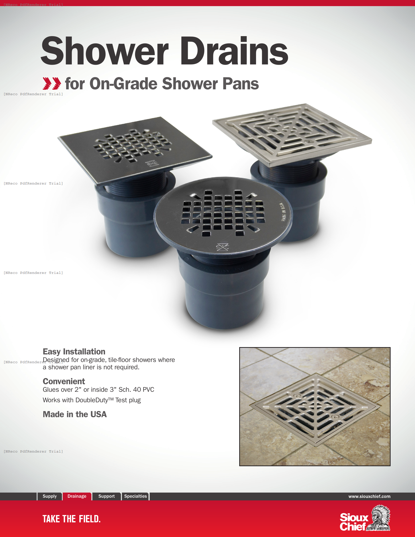 SLAB SHOWER DRAIN - BROCHURE.PDF Brochure Document